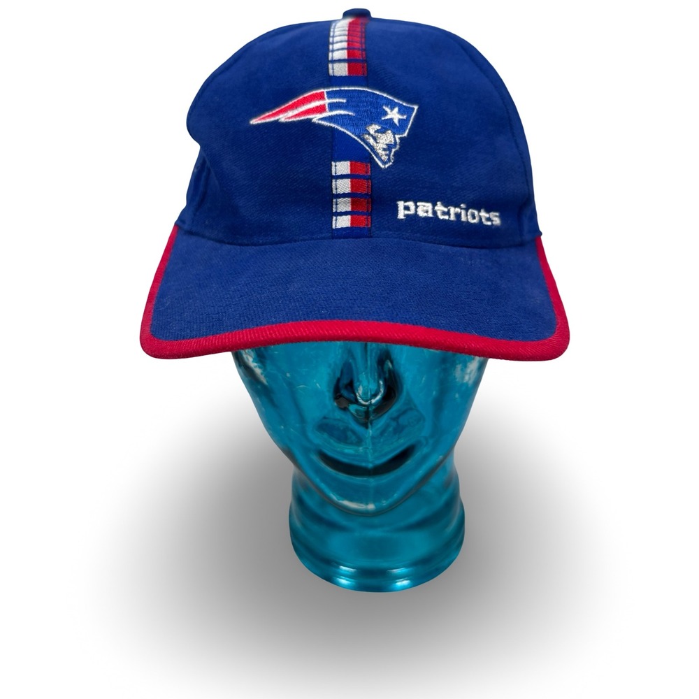 Vintage Logo Athletic New England Patriots NFL Pro Line Hat Blue Red Adjustable